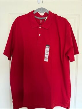 St. John's Bay Men's Bright Red Polo Shirt